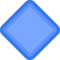 Large Blue Diamond emoji on Facebook
